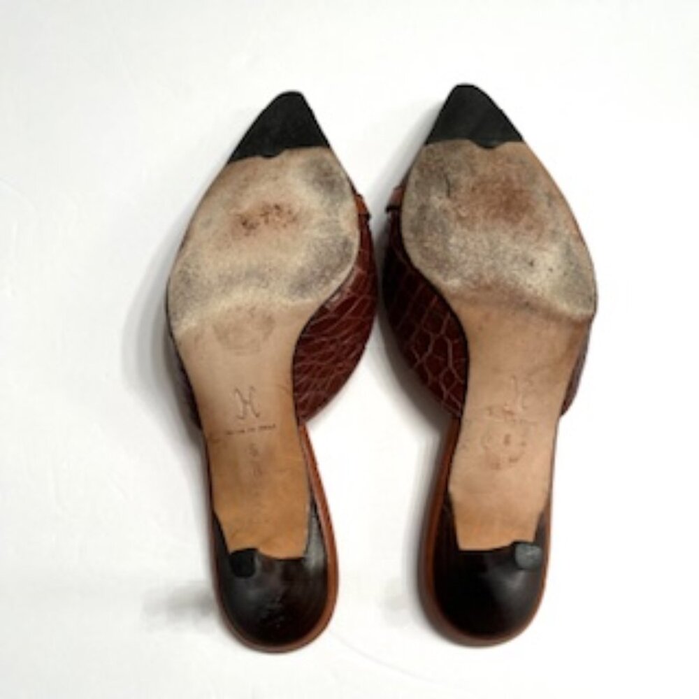 Vintage Cole Haan Collection Brown Slide Leather Mule, Made in Italy - Picture 7 of 7